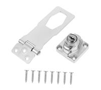 FIXOSHEE 2pcs Heavy Duty Alloy Cabinet Lock Latch with Corrosion Resistance for Wooden Doors Safety Gate Latches with Polished Edges and Complete Mounting Accessories