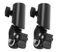 FIXOSHEE 2pcs Heavy Duty Swivel Tripod Wheels for Tube Speaker Stand Silent Rolling Casters with High Load Capacity Audio Equipment Mobility Base for Secure and Smooth Positioning