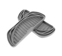 FIXOSHEE 2pcs Ice and Water Dispenser Collector Refrigerator Drip Tray Fridge Accessory Silicone Non-slip Pad Easy Installation Grey