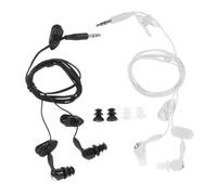 FIXOSHEE 2pcs in-Ear Earphones with Ergonomic Fit for Swimming and Outdoor Sports Comfortable Flexible Design Protects Against Swimmer Ear Includes White and Black Bathing
