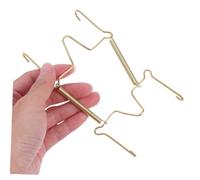 FIXOSHEE 2pcs Invisible U-Shaped Spring Plate Hangers Plate Display Hooks Stable Metal Holders with No Trace Installation Easy Hanging and Removal Heavy-Duty Support for Wall Display