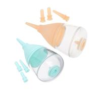 FIXOSHEE 2pcs Kitten Nursing Bottles with Silicone Flow Tip Clear Milk Feeders for Newborn Puppies Cats Rabbits Soft Pet Feeding Supplies for Small Animals