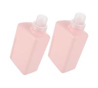 FIXOSHEE 2pcs Large Capacity Laundry Detergent Dispenser Bottles Refillable Square Containers with Precise Dose Control for Laundry Shampoo Softener Storage and Travel Use