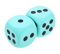 FIXOSHEE 2pcs Large Eva Dice for Learning and Games Jumbo Foam Cubes with Rounded Corners Lightweight Table Game Props for Classroom Parties Family Gatherings