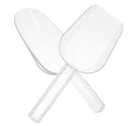 FIXOSHEE 2pcs Large Plastic Ice and Food Scoop Multipurpose Cereal and Flour Scoops for Kitchen Safe Plastic Material Easy to Clean for Ice Cubes Grains Nuts Candy and Dried Fruits