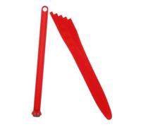 FIXOSHEE 2pcs Magnetic Lid Lifter and Measuring Ruler for Household Canning Lightweight Kitchen Essential Tool with Convenient Measure Marks Bubble Remover and Jar Lid Lifting Function Red