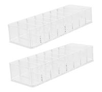 FIXOSHEE 2pcs Makeup Palettes Holder Divided Plastic Makeup Organizer for Eyeshadow Palettes Organizer Vanity