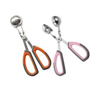 FIXOSHEE 2pcs Meatball Tongs Meatball Clip Meat Ball Maker Scoop Baller Meat Ball Clamp Machine Clip Maker Shaper 430 Handles
