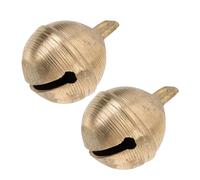 FIXOSHEE 2PCS Medium Brass Pet Collar Bells Lightweight Dog Cat Bells for Training and DIY Crafts Chic Vintage Style Lovely Sound gift for for for for for for for Pet Owners