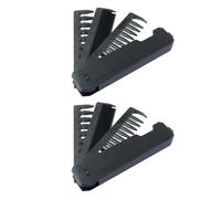 FIXOSHEE 2pcs Men Folding Texture Comb - Portable 3-in-1 Foldable Pocket Hair and Beard Styling Comb for Travel and On-the-Go Use