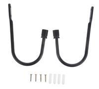 FIXOSHEE 2pcs Metal Curtain Holdbacks Bright Black Wall Mounted Tiebacks for Drapes Indoor Curtain Holder Hooks for Living Bedroom Hotel Decor