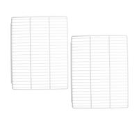 FIXOSHEE 2pcs Metal Wire Fridge Shelves Replacement with Horizontal Divider Freezer Rack Organizer for Efficient Storage Fit for Refrigerator Cabinets