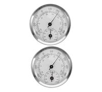 FIXOSHEE 2pcs Mini Analog Hygrometer Thermometer with High Precision Pointer Display for Cigar Humidors Accurate Temperature and Humidity Gauge Compact Portable Monitor for Home Office
