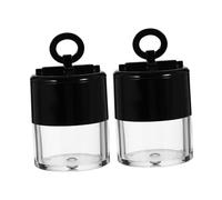 FIXOSHEE 2Pcs Mini Loose Powder Box Portable Refillable Compact Subpackaging Case with Sifter for Travel and Daily Use Makeup Container