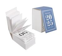 FIXOSHEE 2pcs Mini Tear Off Desk Calendar Small Daily Schedule Planner Thick Paper Compact Space Saving Design Narrative Poetry Series for Home Office