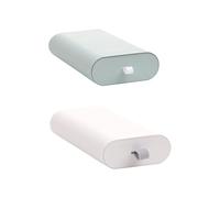 FIXOSHEE 2Pcs Multi-function Hidden Drawers Under Desk Adhesive Storage Box Convenient Table Drawers for Kitchen Office Dormitory Small White Green