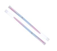 FIXOSHEE 2Pcs Nail Art Gel Polish Pens Portable Manicure Tools for DIY Painting Dotting and Metal Line Drawing Lightweight Blue-pink Gradient Handles Reusable Nail Brushes
