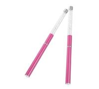 FIXOSHEE 2pcs Nail Polishing Pen and Cuticle Pumice Stick White Crystal Multifunction Manicure Buffing Tool for Home and Salon Nail Care Enthusiasts Professionals