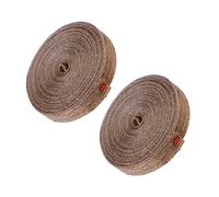 FIXOSHEE 2PCS Natural Jute Burlap Ribbon Light Brown Rustic Webbing for DIY Crafts Home Decoration Gift Wrapping Floral Embellishments Natural Rope Ribbon for Wedding and Party Use