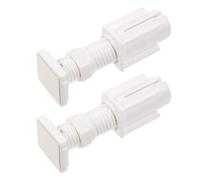 FIXOSHEE 2Pcs No Drill Venetian Blind Mounting Brackets White Plastic Louver Curtain Fixing Bracket for Windows Left and Right Side Installation Support for Home and Office