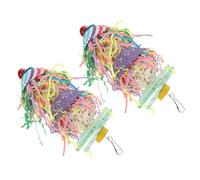 FIXOSHEE 2pcs Parrot Chewing Hanging Toys Bird Shredding Chewing Toys for Cage Accessories Cage Bird Suitable for Parakeets Cockatiels and Small to Medium