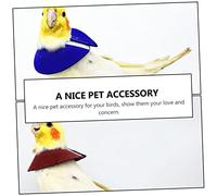 FIXOSHEE 2Pcs Parrot Protective Collar Cone for Birds Scratch Bite Collar Red Blue Stylish and Easy to Wear for Injury Healing and Plucking Prevention