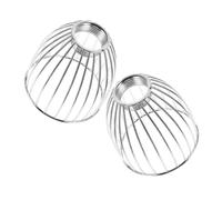 FIXOSHEE 2pcs Pendant Light Shade Cage - Metal Bird Cage Lampshade with Drum Iron Art Design for Vintage Industrial Ceiling Lights in Bedroom and Dining Room E14