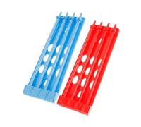 FIXOSHEE 2pcs Pigeon Ring Holder Rack for Racing Pigeon Leg Bands Easy Install Foot Ring Storage Stand with Vibrant Blue and Red Colors Organized Keeper
