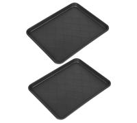 FIXOSHEE 2pcs Plastic Pet Tray with Raised Edges Multipurpose Boot Mat for Indoor Outdoor Use PP Material Dirt and Water Catcher for Home Entryway