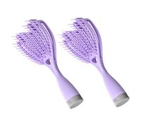 FIXOSHEE 2pcs Portable Dual Use Vented Hairbrush with Built in Mirror for Women Men Detangling and Volumizing Hair Combs for Wet and Dry Hair Travel Friendly Scalp Massaging Brush for Curly