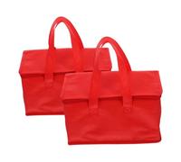 FIXOSHEE 2pcs Portable Insulated Cooler Bag Lightweight Oxford Cloth Lunch Tote with Comfortable Handle Large Capacity Food Carrier for Picnic Camping Travel and Outdoor Use