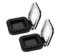 FIXOSHEE 2pcs Portable Magnetic Eyeshadow Replacement Box Compact Loose Powder Case Travel-friendly Makeup Storage Container for Highlighter Blush and Cosmetics