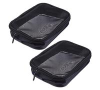 FIXOSHEE 2pcs Portable Mesh Travel Toiletry Bag Small Cosmetic Organizer Pouch for Women Men Lightweight Transparent Makeup Storage for Toiletries and Accessories Practical Travel and Daily