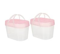 FIXOSHEE 2pcs Portable Pet Cage Small Pet Carrying Case Travel Hamster Box Turtle Container for Outdoor Indoor Use