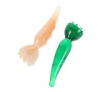 FIXOSHEE 2pcs Portable Resin Manual Acupressure Pen Massage Stick for Deep Tissue Trigger Point Therapy Facial Guasha Tool for Full Body Relaxation and Muscle Relief