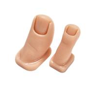 FIXOSHEE 2pcs Pure Silicone Fake Foot Toes for Nail Art Practice Ergonomic Flexible Training Fingers for Acrylic Nails Soft Pedicure Model for Manicure Techniques
