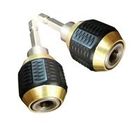 FIXOSHEE 2pcs Quick Release Hex Shank Drill Bit Adapters Set with Self-Locking Hex Handle for Electric Impact Drill Fast Change Chuck Connectors for Mechanics and DIY Enthusiasts