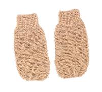 FIXOSHEE 2pcs Ramie Jute Bath Glove Body Scrubber Exfoliating Gloves for Dead Skin Removal Deep Cleansing Shower Mitts Spa Tool for Arms Legs Chest Back