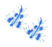 FIXOSHEE 2pcs Realistic Animal Models Mini Sea Slug Figurines Plastic Ocean Creatures Simulated Animals Ornaments for Desk Display Educational Collectibles