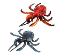 FIXOSHEE 2pcs Realistic Plastic Crab Model Ocean Animal Figurines for Educational to Enhance Environmental Awareness and Home Decor for Sea Life Enthusiasts