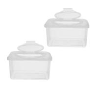 FIXOSHEE 2pcs Refillable Wipe Dispenser Box with Lid Capacity Wipes Holder for Nursery Home Bathroom Tissue Storage