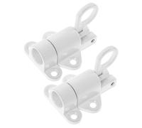 FIXOSHEE 2PCS Resilient Bolt Latch with Self-Closing Spring for Window and Door Security Aluminum Alloy Sliding Spring Lock for Attic Hatch Pool Gate Cabinet Fence and Home Use