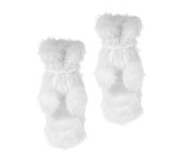 FIXOSHEE 2pcs Reusable Plush Christmas Wine Bottle Covers Soft Holiday Wine Bags with Drawstrings for Sparkling Beverage Bottles Festive Decorative Wraps for Xmas Parties Weddings