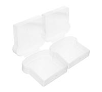 FIXOSHEE 2pcs Reusable Sandwich Storage Boxes Transparent Portable Food Containers for Picnic Work Camping Microwave Dishwasher Safe Space-saving Lightweight Bread Toast Keep Fresh