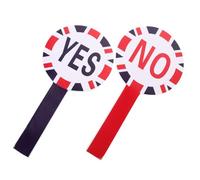 FIXOSHEE 2pcs Reusable Yes No Voting Paddles Portable Foam Board Classroom Judging Boards for Teachers School Supplies Interactive Decision Making