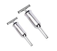 FIXOSHEE 2pcs Sausage Stuffing Tubes Meat Filling Tool Kit Manual Sausage Stuffer Funnel Resistant Easy to Clean Effort Saving Design