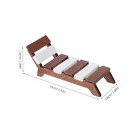 FIXOSHEE 2pcs Scale Miniature Beach Doll Chairs Realistic Mini Lounge for Dollhouse Garden Sun Bathing Portable Lightweight Summer Holiday Decor Vibrant Colors for Doll Furniture