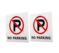 FIXOSHEE 2pcs Self-adhesive No Parking Sign Weatherproof Acrylic Warning Stickers for Driveways Homes Businesses Industrial Use Nonparking Signs