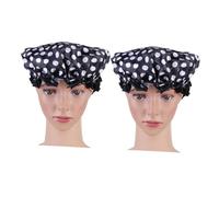 FIXOSHEE 2pcs Shower Cap for Adults Eva Hair Protective Caps for Daily Use Bathroom