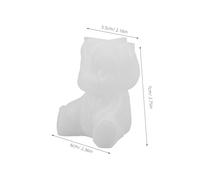 FIXOSHEE 2pcs Silicone Bear Molds Animal Resin and Chocolate Cake Decorating Moulds for DIY Crafts Handmade Fondant Cupcake Toppers and Candle Making